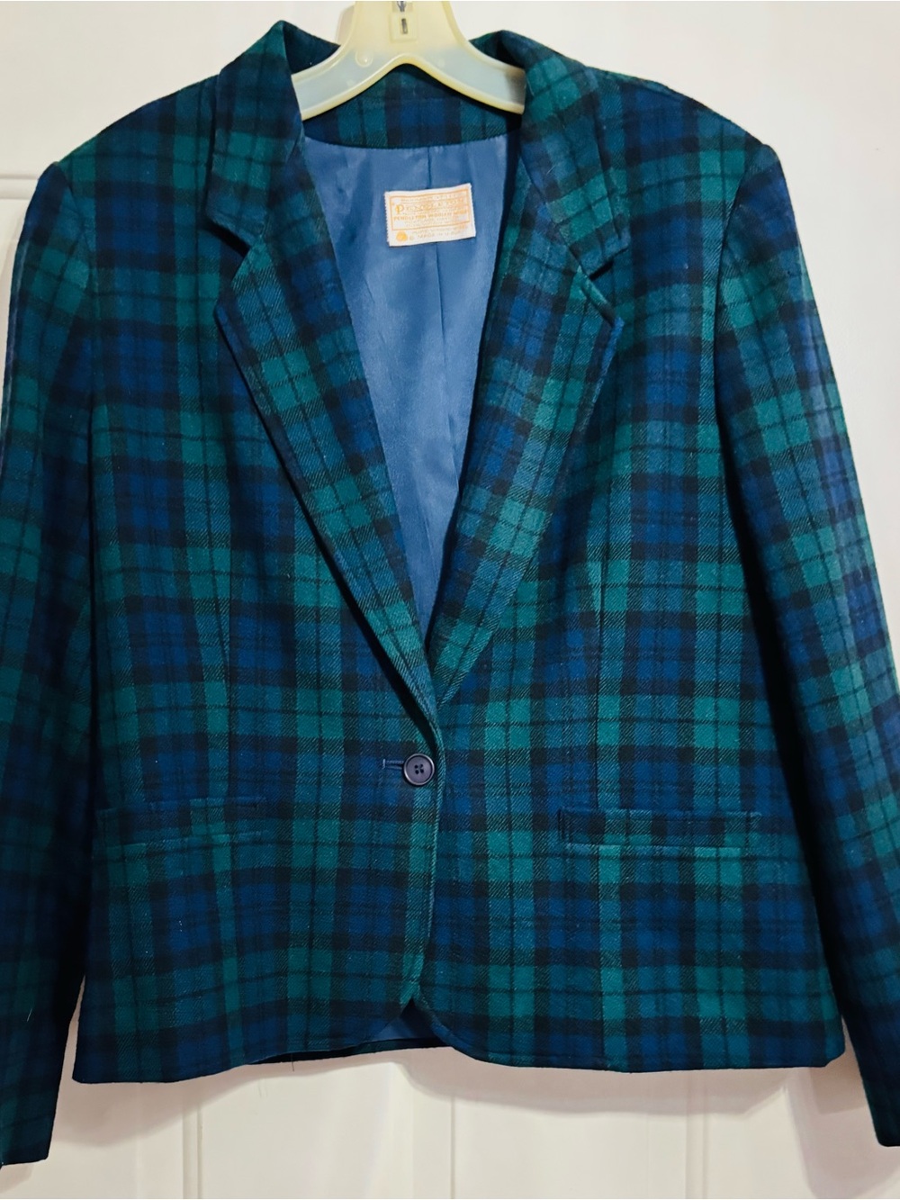 Classic Pendleton Black Watch Tartan Plaid Blazer Tailored Jacket (with callouts
